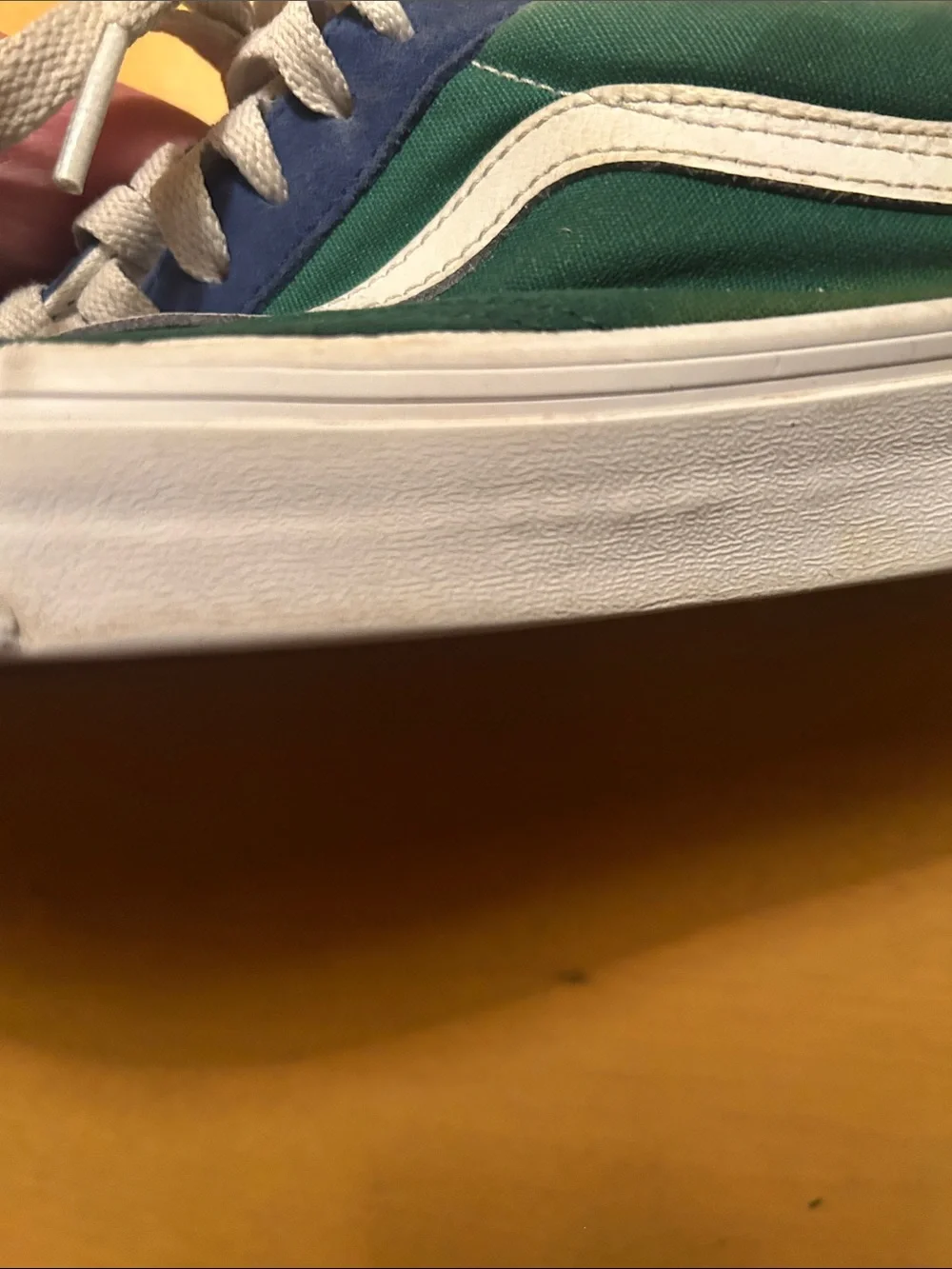 Vans Men's Low-Top Sneakers in Blue, Green & White